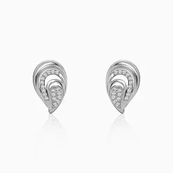 Silver Zircon Sparkling Drop Earrings