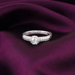 Silver Zircon Studded Grace Ring