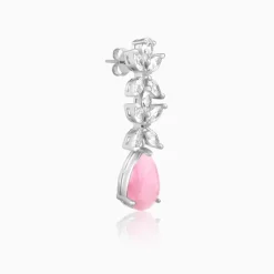 Silver Zircon Studded Magical Drop Earrings