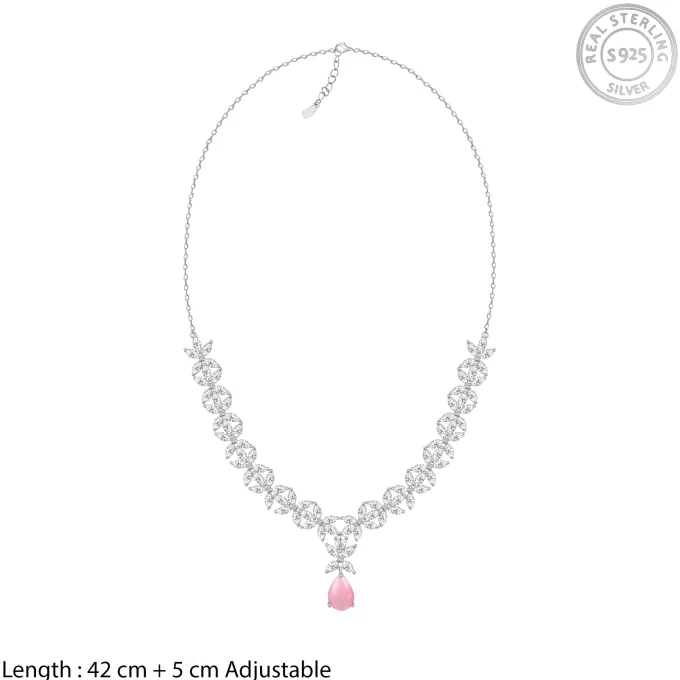 Silver Zircon Studded Magical Drop Set
