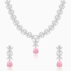 Silver Zircon Studded Magical Drop Set