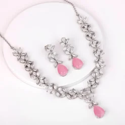 Silver Zircon Studded Magical Drop Set