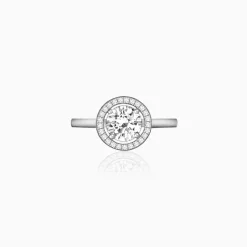 Silver Zircon Sunshine Ring