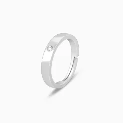 Silver Zircon True Love Ring