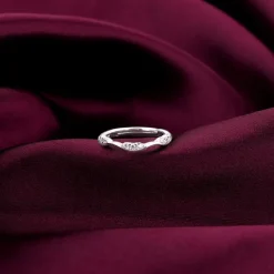 Silver Zircon Tune of Wave Ring
