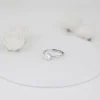 Silver Zircon Vintage Ring Set
