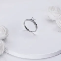 Silver Zircon Vintage Ring Set