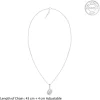Silver Zircon Winged Pendant With Link Chain