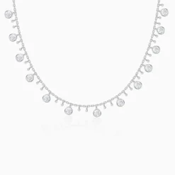 Silver Zirconia Charm Necklace