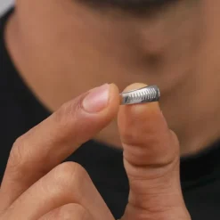 Silver Zirconia Shadow Ring For Him