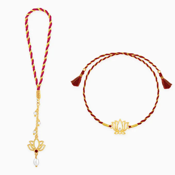 The Exquisite Duo Bhaiya-Bhabhi Rakhi Set of 2