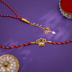 The Exquisite Duo Bhaiya-Bhabhi Rakhi Set of 2