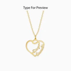 The Lovestruck Couple Golden Pendant With Link Chain