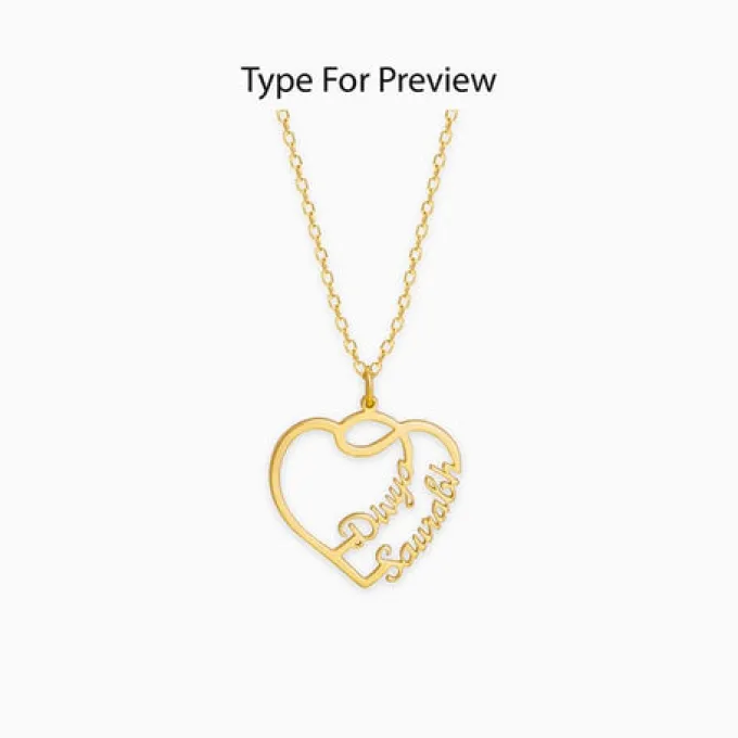 The Lovestruck Couple Golden Pendant With Link Chain