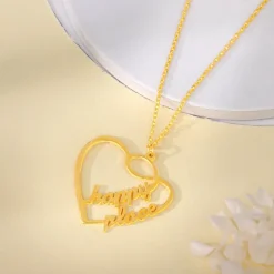 The Lovestruck Couple Golden Pendant With Link Chain