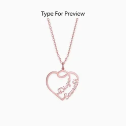 The Lovestruck Couple Rose Gold Pendant With Link Chain