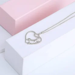 The Lovestruck Couple Silver Pendant With Link Chain
