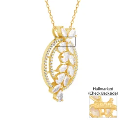 The White Periwinkle Pendant With Link Chain