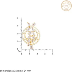 The White Periwinkle Pendant With Link Chain