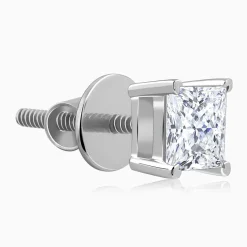 White Gold Classic Solitaire Lab Grown Diamond Studs
