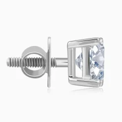 White Gold Classic Solitaire Lab Grown Diamond Studs