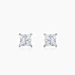 White Gold Classic Solitaire Lab Grown Diamond Studs