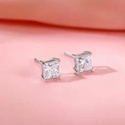 White Gold Classic Solitaire Lab Grown Diamond Studs