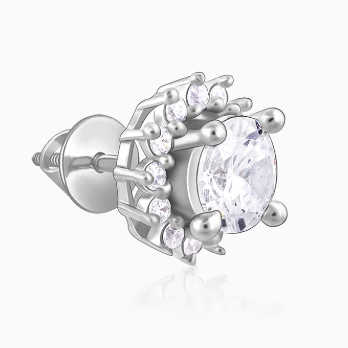 Zircon Shining Flower Earring