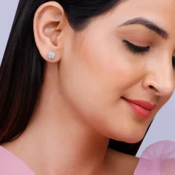 Zircon Shining Flower Earring