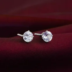 Zircon Stoned Silver Studs